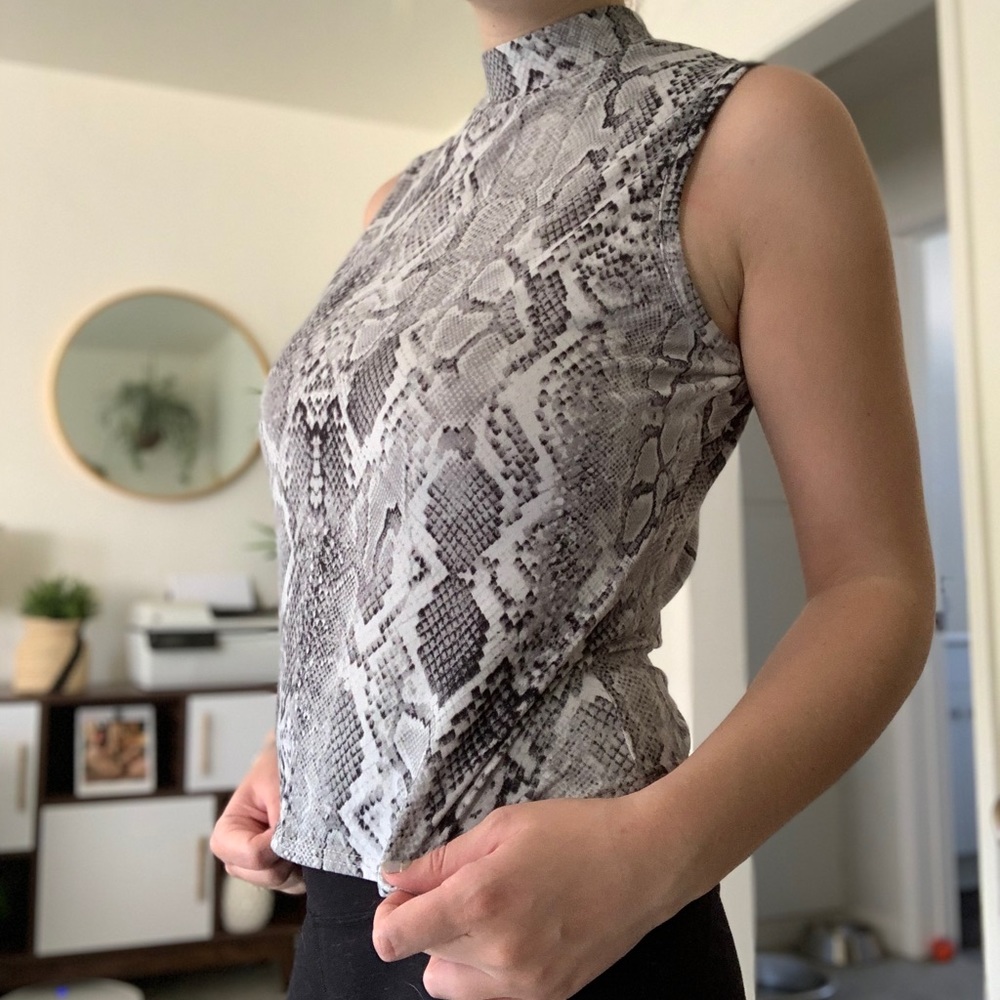 Size large snakeskin halter top